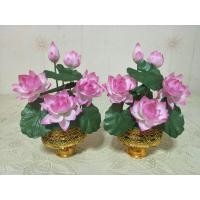 ราคา พานดอกบัว บัวประดับ บัวชมพู บัวเงินทอง (10663464047)