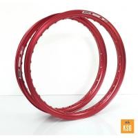 ราคา วงล้ออลูมิเนียม DKEI (ดิ เค อิ) ขอบ 17 - 1.40 ทรงยกขอบ - สีแดง จำนวน 2 วง #ล้อ 1.40x17 ทรงยกขอบ (14111597766)