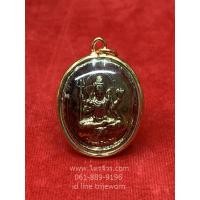ราคา จี้เหรียญ 2 ด้าน (ดำเหลือบทอง) พระศิวะ มหาเทพ จี้พระศิวะ องค์พระแม่อุมาทรงเสือ พระแม่อุมาเทวี 8 กร นั่งเสือ กรอบทองไมครอ (1963799490)