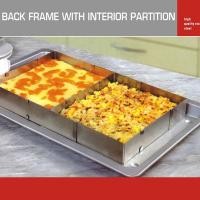 ราคา พิมพ์ขนมพิมพ์เค้ก ปรับขนาดได้ใหญ่สุด 52.5 x 34 cm จากเล็กถึง-ใหญ่มาก มีตัวกั้นแบ่งครึ่งพิมพ์ สแตนเลสทรงสี่เหลี่ยม (4438158488)