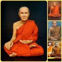 ราคา หลวงพ่อปาน โสนันโท วัดบางนมโค (หน้าตัก5นิ้ว สูง18ซม.)งานไฟเบอร์หุ่นขี้ผึ้ง ห่มจีวรติดผมจริง (9930127750)