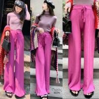 ราคา กางเกงknitขายาว เอวสูงขาบานตรงทรงสวย ปลายขาย้วยๆสวยอลังค่ะ (20468140249)