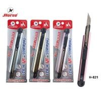 ราคา Horse มีดคัตเตอร์ 30° ตัวด้ามสแตนเลส รุ่น H-821 มีระบบ Auto Lock ใบมีด 30 องศา (ราคาต่อ 1 อัน/คละสี) (42412372818)