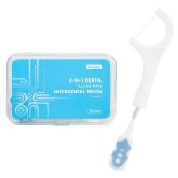 ราคา Y-Kelin 2-In-1 Dental Floss Interdental Brush, Orthodontic Dental Floss Stick Interdental Brush ทําความสะอาดกล่องฟัน (42424657702)