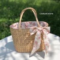 ราคา กระเป๋าสานผักตบชวาวงรี กระเป๋าสาน (25120673978)