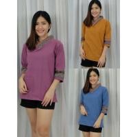 ราคา เสื้อพื้นเมือง ผ้าฝ้าย ผ้าไทย อก 40 มี 3 สี เหลือง ฟ้า ชมพู (5018522117)