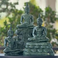 ราคา พระพุทธรูป พระแกะสลัก ปางสมาธิ หรือ ปางตรัสรู้ หินเขียวอินเดีย หน้าตัก 5 นิ้ว (24092449175)