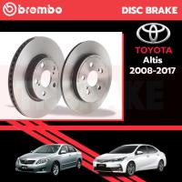 ราคา BREMBO จานเบรค TOYOTA COROLLA ALTIS โตโยต้า โคโรลล่า อัลติส ปี 08-19 (22151756066)