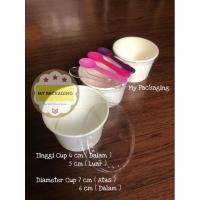 ราคา ถ้วยกระดาษไอศกรีม - ชุด @50 ชิ้น (ถ้วย 4ออนซ์ + ฝา + ช้อน) (40155740707)