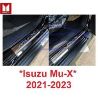 ราคา สคัพเพลท ชายบันได Isuzu MUX 2021 2022 2023 สแตนเลสสตีล mu-x อีซูซุ มิวเอ็กซ์ คิ้วกันรอยขอบประตู ชายบันไดประตู สคัพเพลท (27424974207)