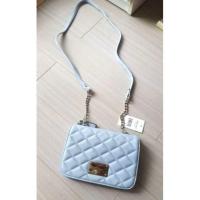 ราคา มือหนึ่ง ของแท้จากอเมริกา กระเป๋าnine west สีฟ้า สะพายข้าง (2305207711)