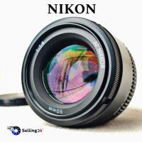ราคา เลนส์ออโต้ Nikon AF Nikkor 50mm f1.4 Prime Standard F Mount Lens Excellent (22082625500)