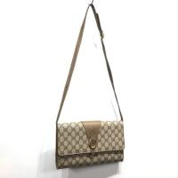 ราคา กุชชี่กระเป๋าสะพาย แบรนด์เนมมือสอง ของแท้ GUCCI ​GG Supreme​ Shoulder crossbody​ vintage​ Bag​ (9346345305)