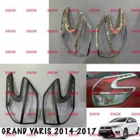 ราคา Grand All New Yaris 2014 2017 สีดํา Chrome ไฟท้าย Garnish (19836632297)