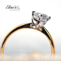 ราคา ER-2002-G Elise's แหวนเพชร CZ เกรดพรีเมี่ยม หน้าเพชรขนาด 0.7 กะรัต ชุบทองไมครอน #แหวนเรียบ #แหวนแต่งงาน #แหวนคู่รัก (6516480001)