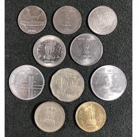 ราคา World coins, เหรียญต่างประเทศ India อินเดียรุ่นเก่า และใหม่ รวม10เหรียญ (11003891277)