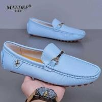 ราคา MAEDEF รองเท้าโลฟเฟอร์สีขาวสำหรับผู้ชาย แบรนด์ลำลอง รองเท้าโลฟเฟอร์ระบายอากาศได้ ขนาดใหญ่ รองเท้าขับ (41358250042)