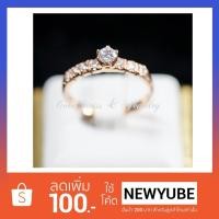 ราคา แหวนนากเพชรรัสเซียหัวชู#แหวนพิงค์โกลล์ (28022810831)