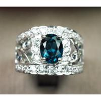 ราคา แหวนพลอยแท้ลอนดอนโทปาส 1.80 กะรัตประดับไพลิน(11456) (258673292)