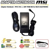 ราคา ( ส่งฟรีรับประกัน 1ปี)MSI Adapter ของแท้19V/4.74A 90W หัวขนาด 5.5*2.5mm สายชาร์จ MSI Modern 15 A10RAS Adapter อะแดปเตอร์ (28078580210)
