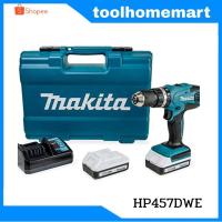 ราคา MAKITA สว่านกระแทกไร้สาย 18 โวลต์ (G-TYPE) รุ่น HP457DWE แบต Li-ion 18V. (9252471368)