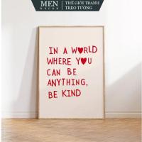 ราคา ภาพวาดติดผนัง Be Kind Quote Print Minimalist Heart Poster Aesthetic พิมพ์ขออัพออน มาพร้อมเล็บแขวนรูปภาพ (27577696091)