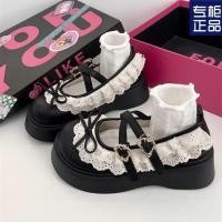 ราคา รองเท้าโลลิต้า รองเท้าเจ้าหญิง พื้นสูง 6 เซน ผ้าลูกไม้ โบว์ตามสไลต์แฟชั่นโลลิต้า LOLITA by lukmeee716 (27041222606)