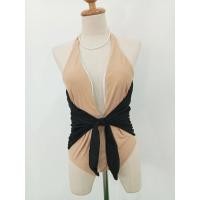 ราคา พร้อมส่ง เสื้อผ้าผู้หญิงทูโทน ชุดว่ายน้ำแบบผูกที่หลังคอ (22856021789)