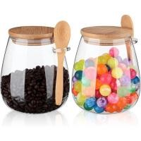 ราคา โถเก็บอาหาร โหลแก้ว ฝาไม้ พร้อมช้อน โหลสูญญากาศ เมล็ดกาแฟ ใบชา แป้ง น้ำตาล (24626004449)