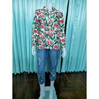 ราคา เสื้อเชิ้ต แขนยาว พิมพ์ลายดอกทิวลิป งานป้าย (14022462311)