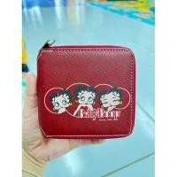 ราคา Sale ล้างสต๊อก กระเป๋าสตางค์ซิปรอบสีแดง Betty Boop กระเป๋าสตางค์ใบสั้น (23548687139)