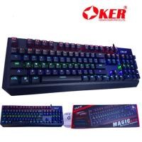 ราคา Keyboard OKER รุ่น K79 คีย์บอร์ด Mechanical Gaming Keyboard Blue Switch+key cap K100 (2273967800)