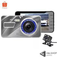 ราคา ส่งไว ⚡A10กล้องติดรถยนต์ 2กล้อง หน้า-หลัง จอสัมผัส，WDR + HDR，กลางคืนชัดสุด ของแท้ 100%，Full HD 1080P (23975354249)