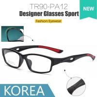 ราคา Korea แว่นตา ทรงสปอร์ต รุ่น 18167 C-2 สีดำด้านตัดแดง วัสดุ TR-90 เบาและยืดหยุ่นได้(สำหรับตัดเลนส์)ขาข้อต่อ (460208178)