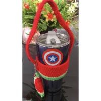 ราคา ปลอกสวมแก้วเยติ ถุงใส่แก้วเยติ ลายแตงโม ขนาด 30 oz. งานแฮนด์เมด งานถักมือ % (9719319375)