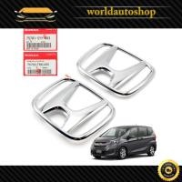ราคา โลโก้ หน้ากระจัง+ฝากระโปรงท้าย "H" สีโครเมี่ยม ของแท้ 2 ชิ้น Honda Freed'10-'18,City'09-'14 ปี2009 - 2018 (6879021729)