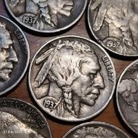 ราคา เหรียญ 5 เซน อเมริกา ยุคเก่า ปี 1937 (2480) (24120611575)