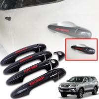 ราคา ครอบมือเปิด ไม่ท็อป TOYOTA FORTUNER ครอบมือจับประตู NOTOP ฟอร์จูนเนอร์ ปี 2015 - 2018 ลายเคฟล่า โลโก้แดง 9 ชิ้น (12101556485)