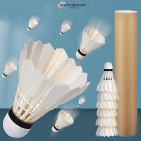 ราคา SWEETSASHA ลูกขนไก่แบดมินตัน 3/6/12 ชิ้น, ลูกแบดมินตันสีขาวมืออาชีพ, กีฬาทนทาน Stable เทรนเนอร์แบดมินตันในครัวเรือน (40526106805)