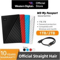 ราคา Western Digital WD My Passport ฮาร์ดไดรฟ์ภายนอกแบบพกพา 1TB/2TB USB 3.2/USB 3.0 HDD ฮาร์ดดิสก์ภายนอก HDD (43771556695)