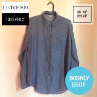 ราคา I LOVE H81 แบรนด์สังกัด FOREVER21 ค่ะ เสื้อเชิ้ตสียีนส์สภาพใหม่มากๆ ผ้าไม่หนา ใส่สบายค่ะ (1150463643)