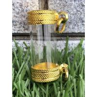 ราคา กรอบทอง กรอบพระ กรอบตะกรุด ตลับพระ ตะกรุด เงินชุบทอง ขนาดท่อใน 1.2 ซม ยาว 3.5 ซม (6753488905)