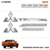 ราคา ชุด โลโก้ติดหน้ารถ+โลโก้ติดท้ายกระบะ ของแท้ 5 ชิ้น สีโครเมี่ยม,ดำ สำหรับ Mitsubishi Triton L200 ปี 2024-2025 (27640843821)