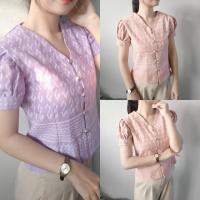 ราคา เสื้อพื้นเมือง คอวี ลายขอ (23740805584)