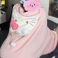 ราคา ผ้าห่มคิตตี้สไตล์เกาหลี น่ารัก กับผ้าพันคออเนกประสงค์ (55751333281)