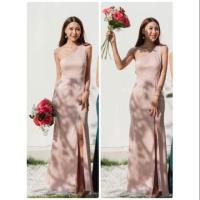 ราคา เดรสตัวยาวไหล่เดี่ยวสีสวยหรู ชุดราตรียาวดีไซส์สวยหรูแต่งโบว์สวย DAVIKA (3110414428)