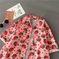 ราคา เสื้อเชิ้ตผู้หญิงแขนสั้นพิมพ์ลายสตรอเบอรี่แบบใหม่ฤดูร้อนเสื้อเชิ้ตแขนสั้นสไตล์เกาหลีทรงหลวมสไตล์วิทยาลัย INS แมทช์ลุคง่า (27270130360)