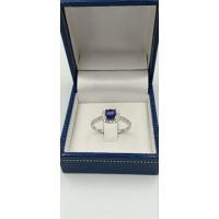 ราคา แหวนพลอยไพลิน เงินแท้ 925 ชุบทองคำขาว (16583360167)