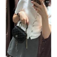 ราคา กระเป๋าสะพายข้างและถือ CHANEL 25C หนังแกะแท้อิตาลี สไตล์โลโก้ flap closure สีดำ (52051955553)