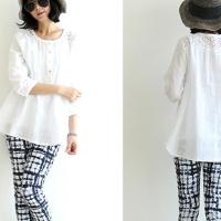 ราคา เสื้อฝ้ายสีขาวฉลุลูกไม้ช่วงไหล่(A681) (29560152404)